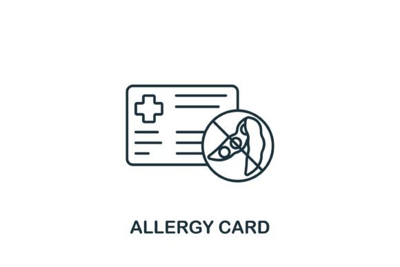 Allergy Card Icon: A Modern Design Asset for Content Publishing
