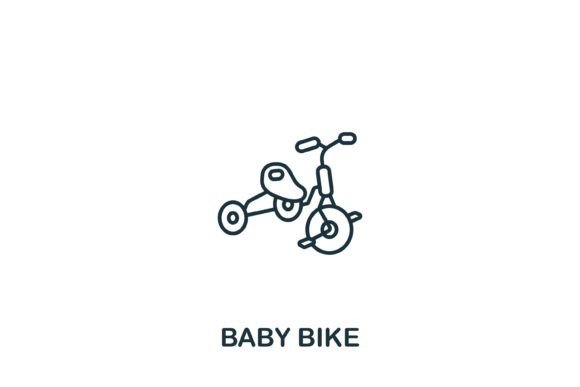 Baby Bike Icon: A Simple Graphic for Playful Design Projects