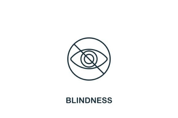 Blindness Icon: A Versatile Graphic Design Asset for Crafters and Handmade Businesses