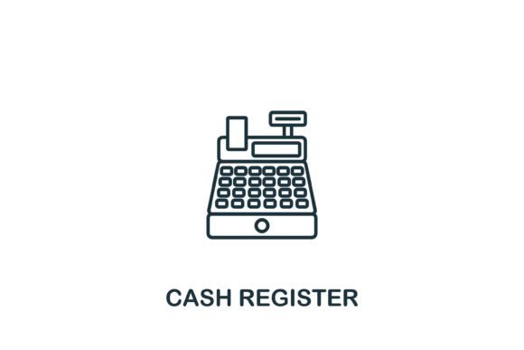 Cash Register Icon: A Versatile Graphic Design Asset for Modern Branding