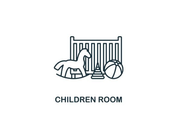 Children Room Icon: A Versatile Graphic for Digital Product Creators
