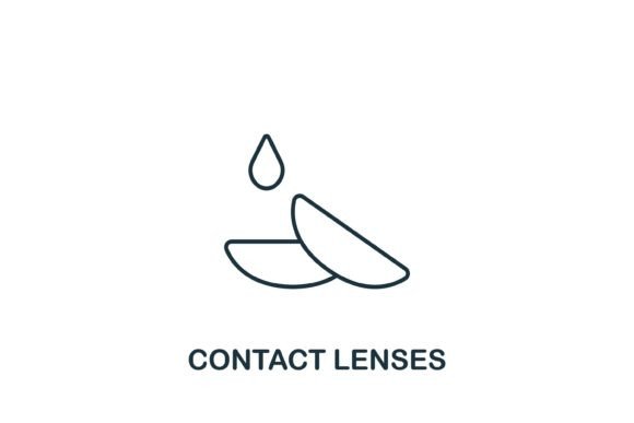 Contact Lenses Icon: A Versatile Graphic Design Asset for Modern Branding