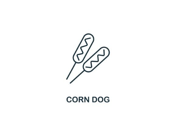 Corn Dog Icon: A Simple Yet Versatile Embroidery Design