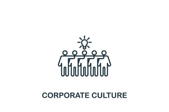 Corporate Culture Icon: A Versatile Graphic for Branding and Packaging