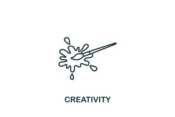 Creativity Icon: A Versatile Graphic Design Asset for Modern Branding