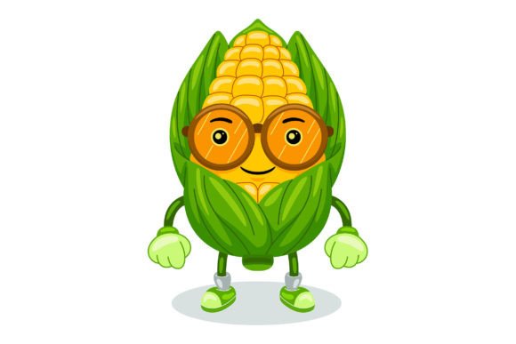 Cute Corn Mascot Character Vector: A Graphics Asset for Editorial and Web Design