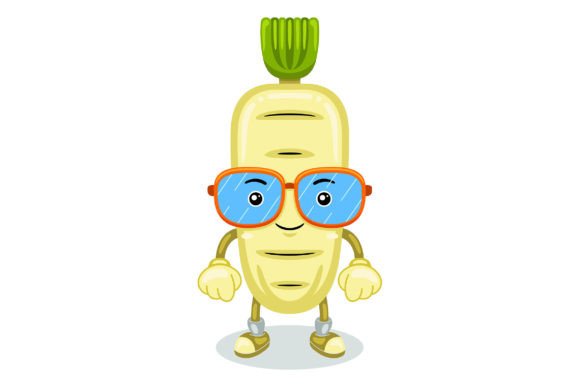 Cute Radish Mascot Character Vector: A Versatile Graphic for Modern Branding
