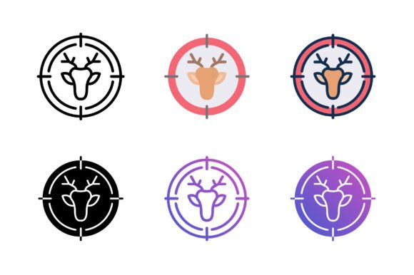 Deer Hunter Icon: A Versatile Graphic Design Asset for Modern Branding