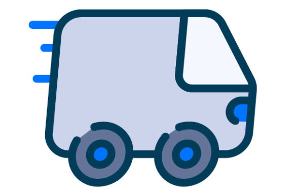 Delivery Filled Line Icon: A Modern Design Asset for Content Creators