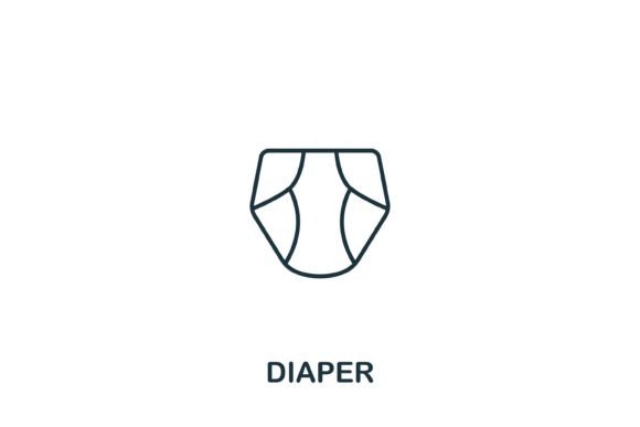Diaper Icon: A Versatile Graphic for Digital Sellers