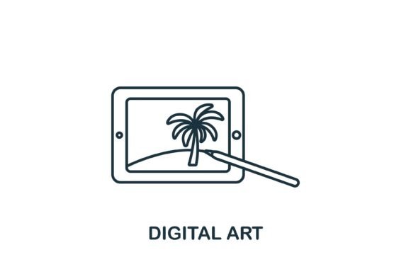 Digital Art Icon: A Versatile Graphic for Handmade Creations