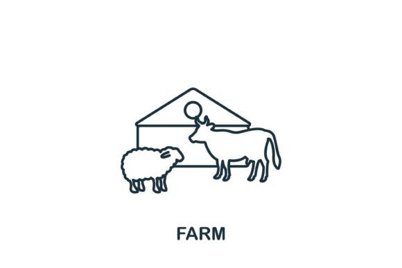 Farm Icon: A Versatile Graphic Design Asset for Content Publishing