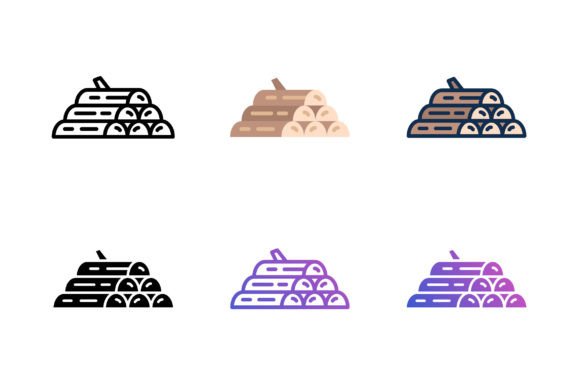 Firewood Icon: A Versatile Graphic Design Asset for Modern Branding