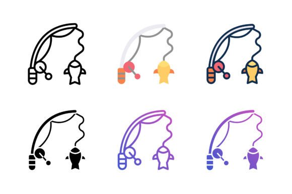 Fishing Icon: A Practical Graphic Design Asset for Commercial Creations