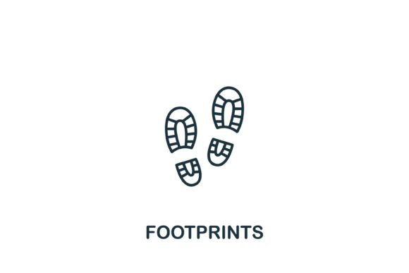 Footprints Icon: A Simple Graphic Design Asset for Strong Brand Communication