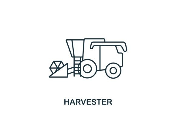 Harvester Icon: A Versatile Graphic for Handmade and Print Projects