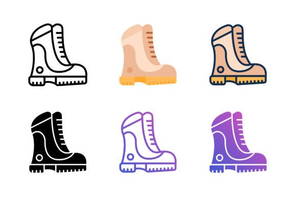 Hiking Boot Icon: A Versatile Graphic Design Asset for Handmade Creations