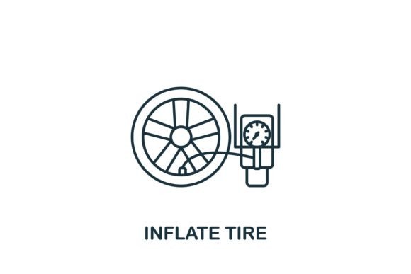 Inflate Tire Icon: A Versatile Graphic for Local Business Branding