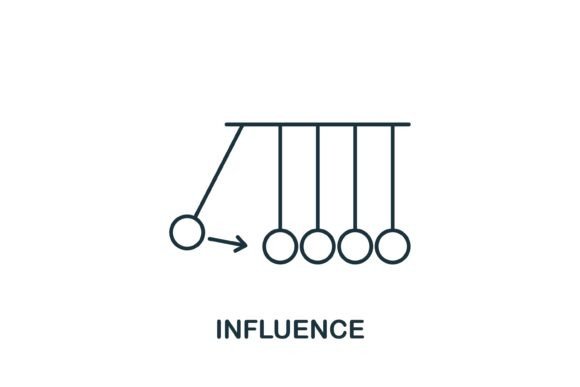 Influence Icon: A Modern Graphic Design Asset for Creative Projects
