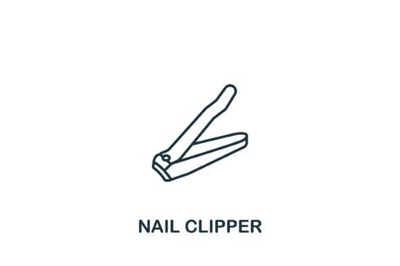 Nail Clipper Icon: A Simple Graphic Design Asset for Modern Branding