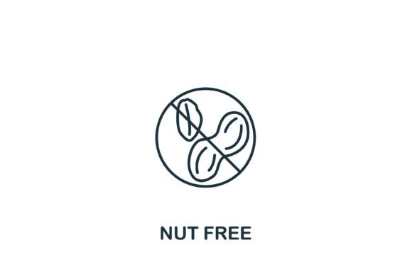 Nut Free Icon: A Simple Graphic for Commercial Design Projects