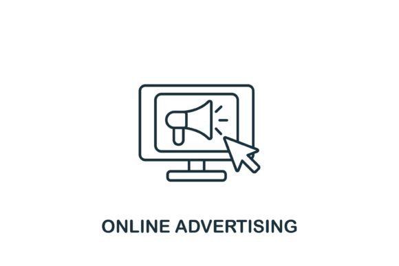 Online Advertising Icon: A Versatile Graphic for Local Business Branding
