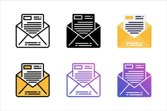 Open Mail Icon: A Versatile Graphic Design Asset for Crafters