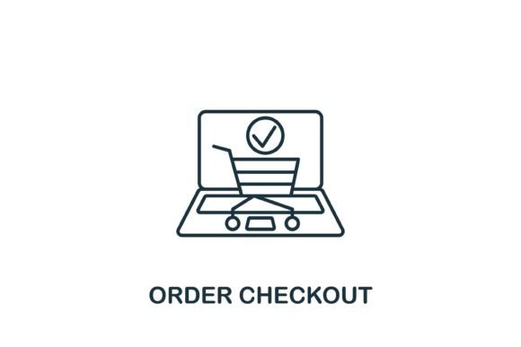 Order Checkout Icon: A Modern Graphic Design Asset for Content Publishing