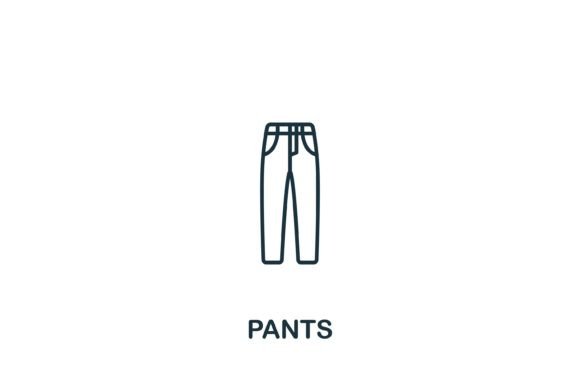 Pants Icon Graphics for Handmade Product Design