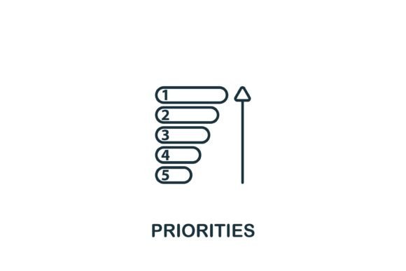 Priorities Icon: A Simple Graphic for Stronger Local Business Branding