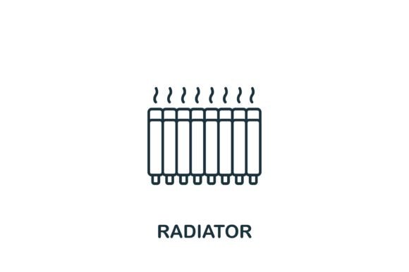 Radiator Icon: A Versatile Graphic Design Asset for Crafters