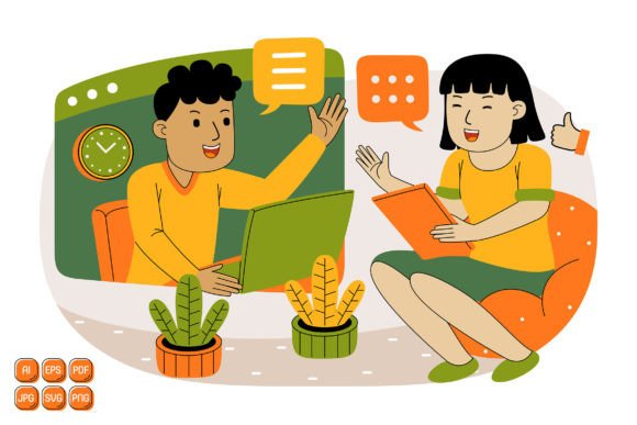 Teamwork Vector Illustration 22: A Versatile Graphic for Handmade Creations