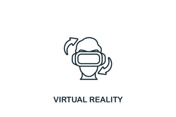 Virtual Reality Icon: A Versatile Graphic Design Asset for Crafters