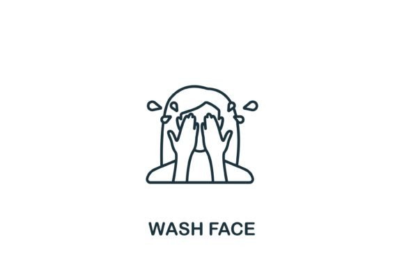 Wash Face Icon: A Versatile Graphic Design Asset for Local Business Branding
