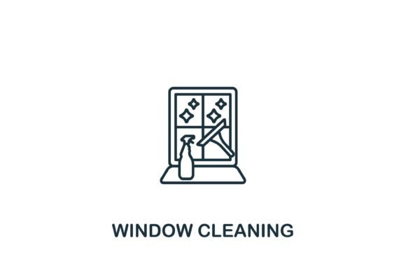 Window Cleaning Icon: A Versatile Graphic Design Asset for Modern Branding